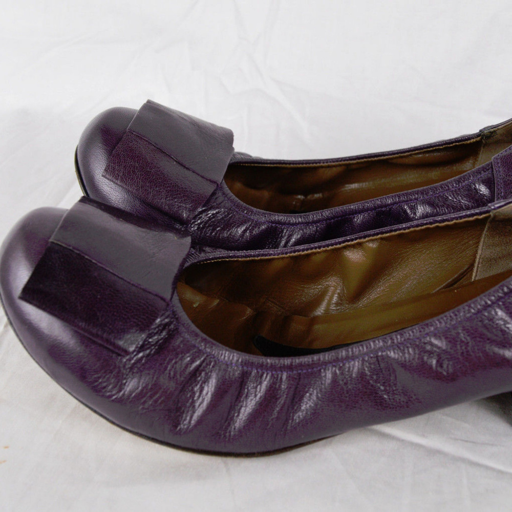 Marni Purple Bow Ballet Flat Scrunch